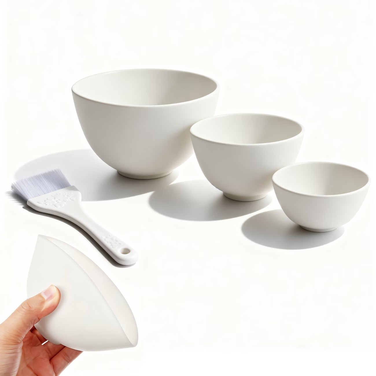 White Diy Face Mask Mixing Bow - Face Mask Silicone บทวิจารณ์และราคา