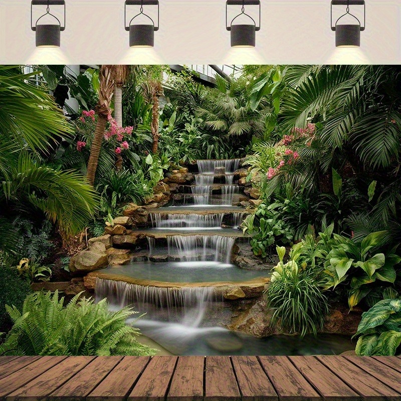 Waterfall Garden Tapestry Lush - Spa Wellness Nature บทวิจารณ์และราคา