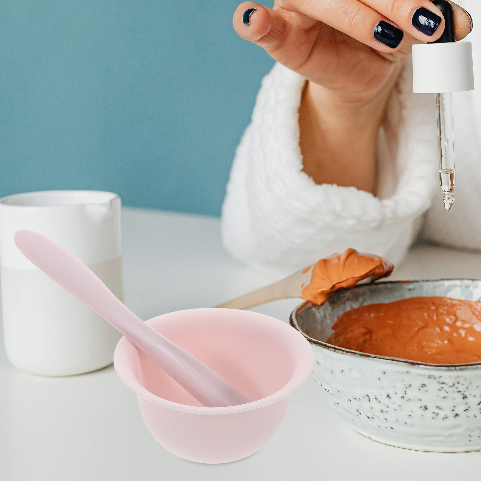 1Set Silicone Face Mask Bowl a - Face Mask Silicone บทวิจารณ์และราคา